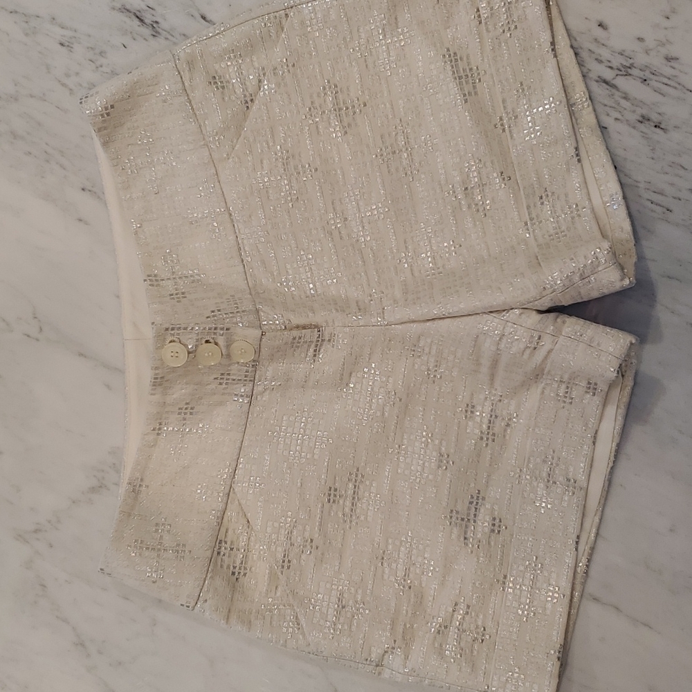 Classy and chic metallic accented shorts